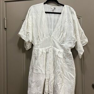 White Button-Down Dress